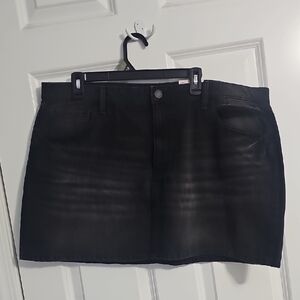 Black Denim Mini Skirt - Unbranded